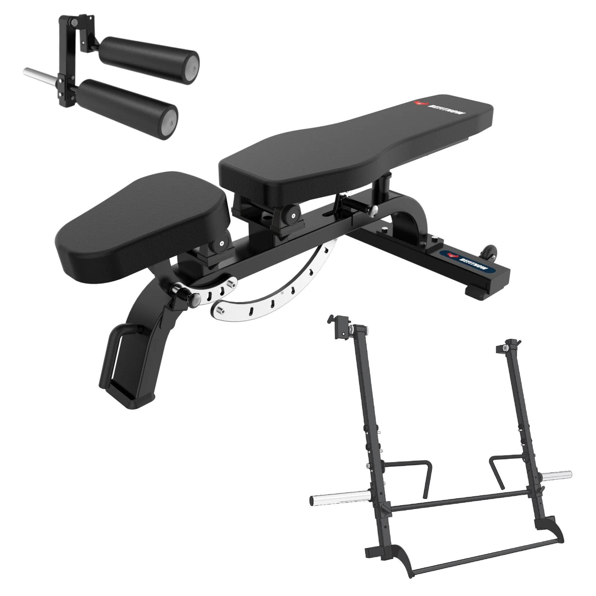 TB Super Heavy Duty Bench , Leg Extension And Jammer Arms