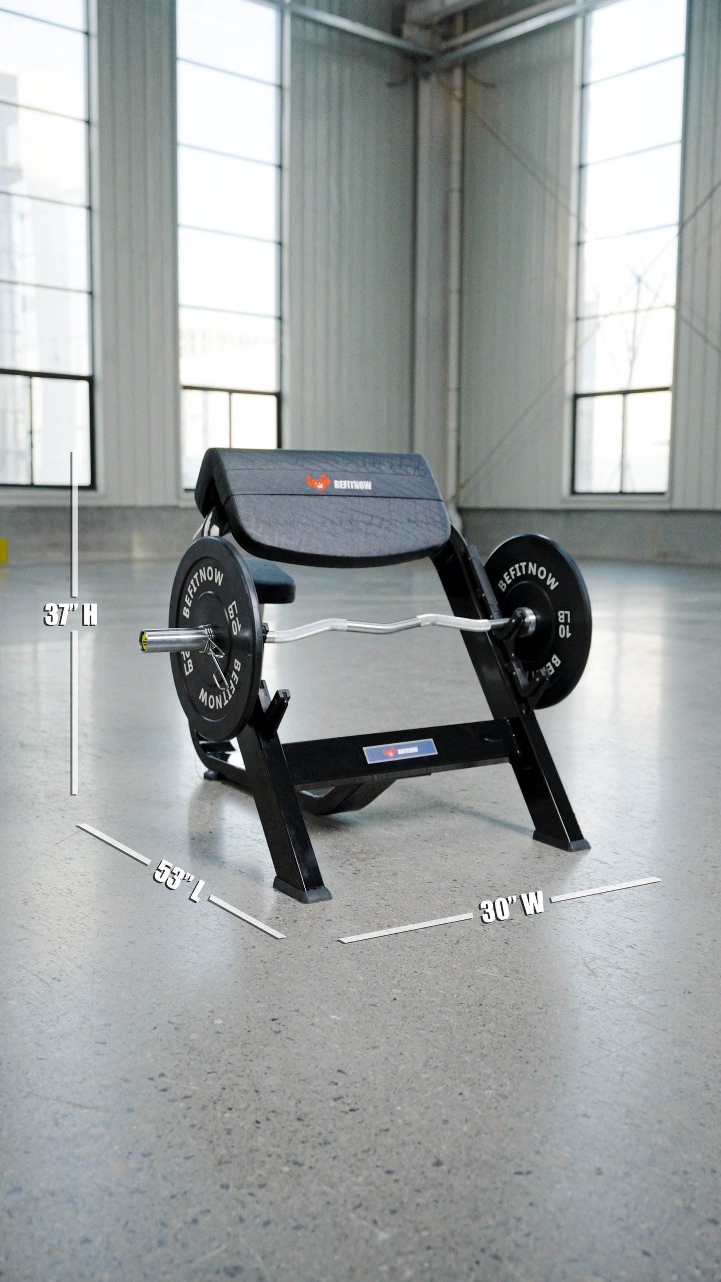 Seated Preacher Curl Bench