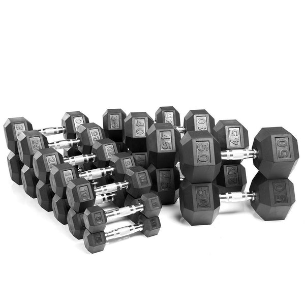 Virgin Hex Dumbbells Set 5-50lbs